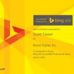 Scott's Bing Accreditation Certificate - WooHoo!